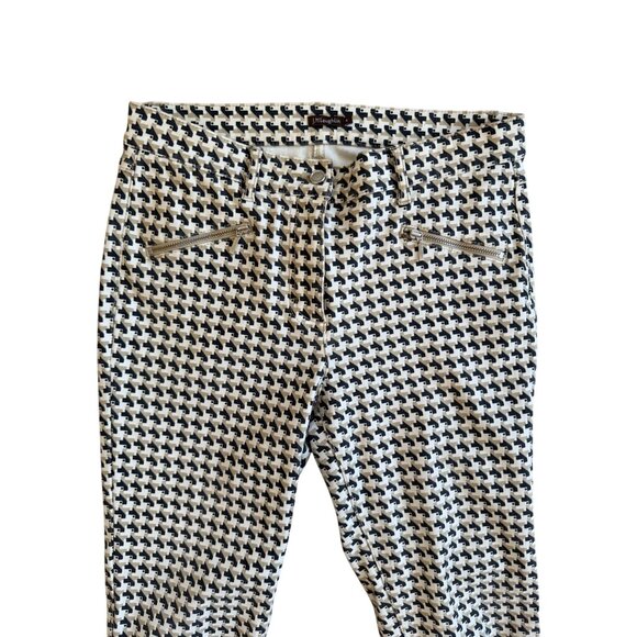 J MCLAUGHLIN Cream Houndstooth Patterned Ankle Pants Size 4 - Picture 4 of 9